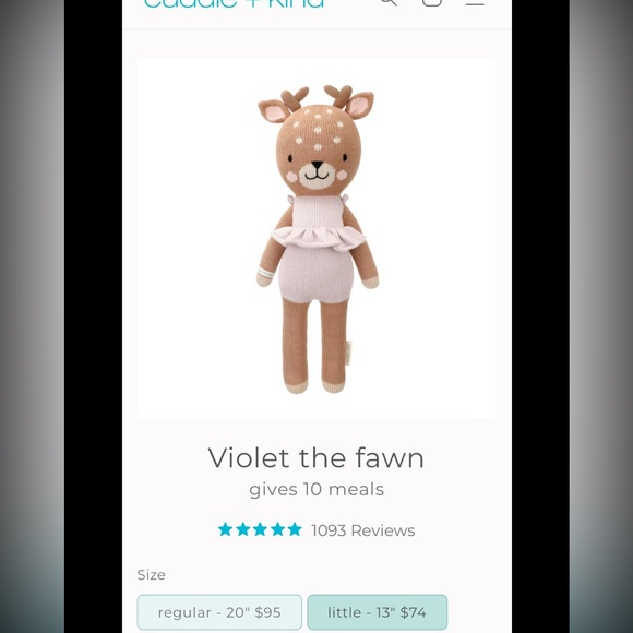 Cuddle & Kind Violet the Fawn - Picture 2 of 2